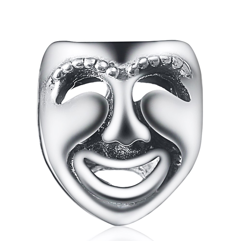 Authentic 925 Sterling Silver Theatre Masks Charm Beads